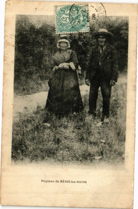 Carte postale ancienne Paysans de Neris-les-Bains à Néris-les-Bains