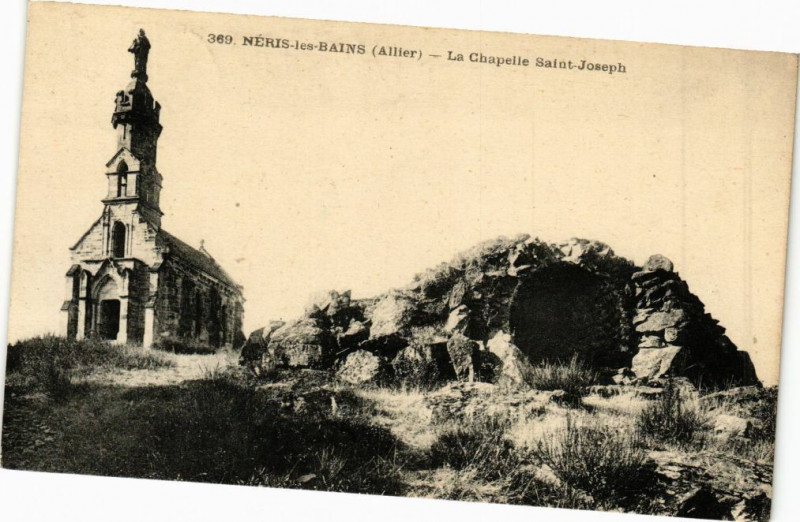 Carte postale ancienne Neris-les-Bains - La chapelle Saint-Joseph à Néris-les-Bains
