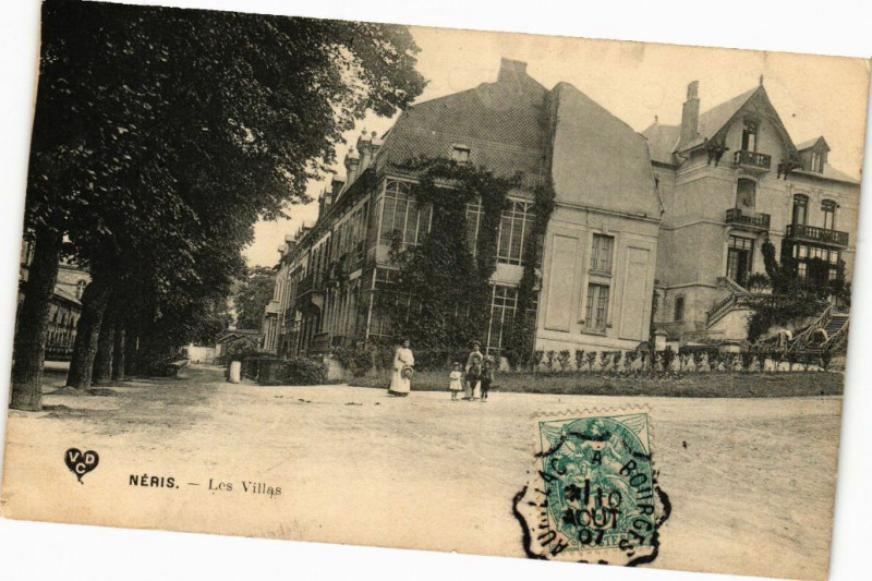 Carte postale ancienne Neris - Les Villas