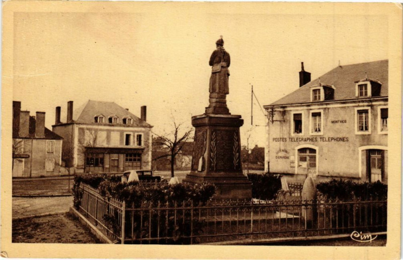 Carte postale ancienne Montvicq-Le Monument aux Morts de la Guerre à Montvicq