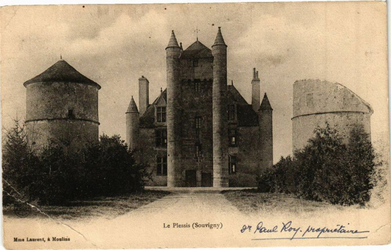Carte postale ancienne Le Plessis(Souvigny ) à Souvigny