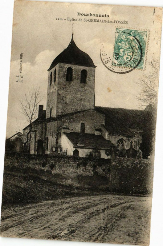 Carte postale ancienne Eglise de Saint-Germain-des-Fosses