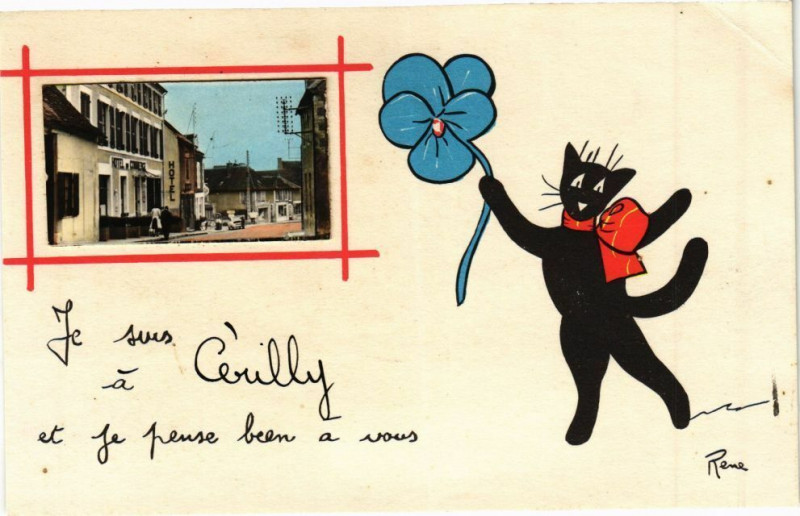 Carte postale ancienne Cerilly à Cérilly