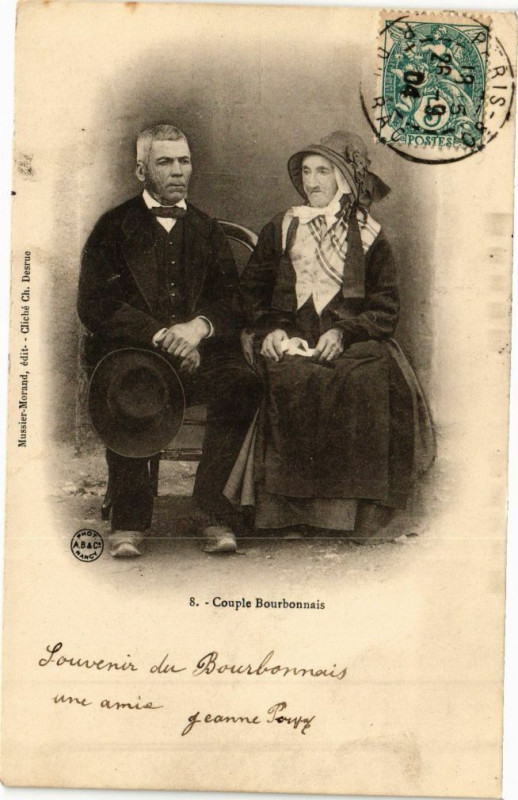 Carte postale ancienne Couple Bourbonnais