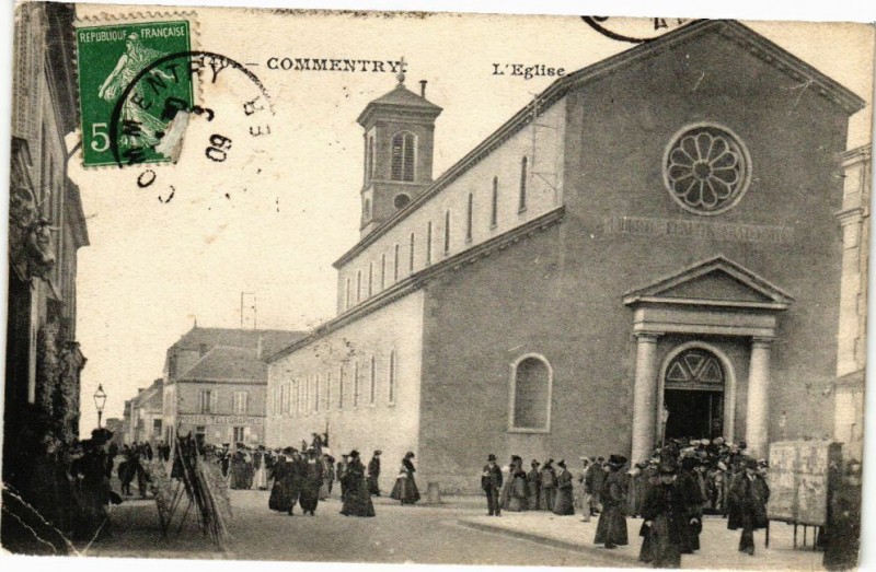 Carte postale ancienne Commentry L'Eglise à Commentry