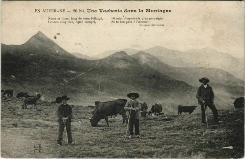 Carte postale ancienne Une Vacherie dans la Montagne France