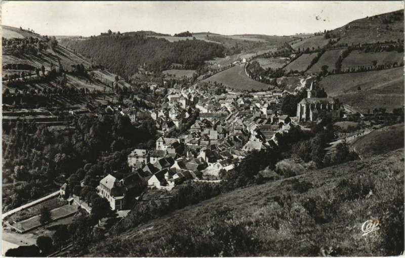 Carte postale ancienne Chaudes-Aigues Station Thermale, Vue Generale France à Chaudes-Aigues