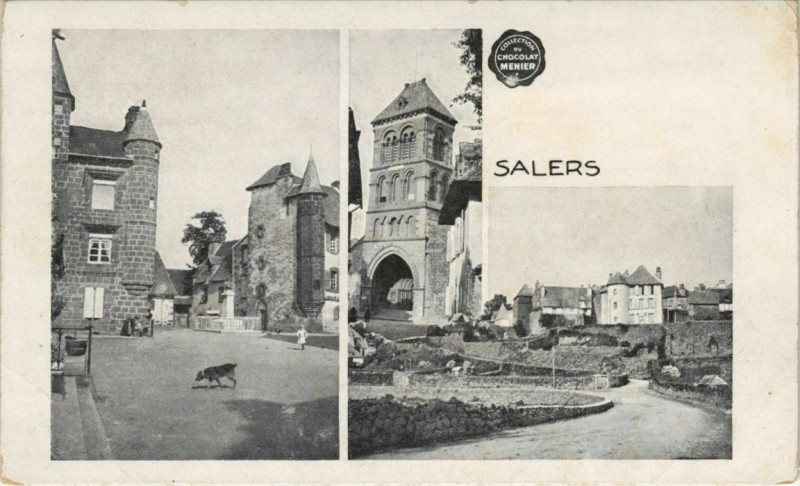 Carte postale ancienne Souvenir de Salers France à Salers