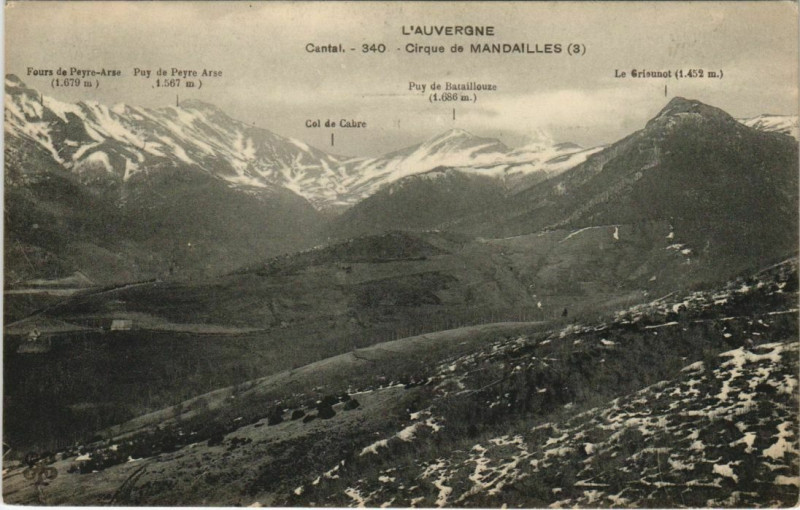 Carte postale ancienne Cirque de Mandailles France