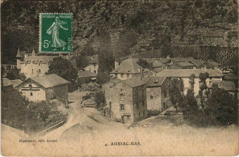 Carte postale ancienne Auriac-Bas France