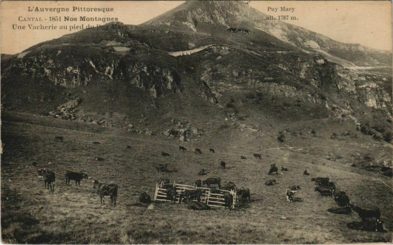 Carte postale ancienne Nos Montagnes Puy Mary France