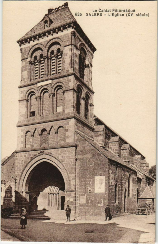 Carte postale ancienne Salers L'Eglise France à Salers