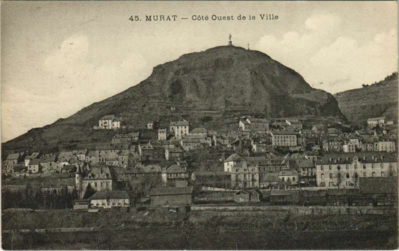 Carte postale ancienne Murat Cote Ouest de la Ville France à Murat