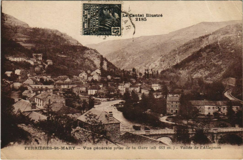 Carte postale ancienne Ferrieres Saint-Mary vue generale France