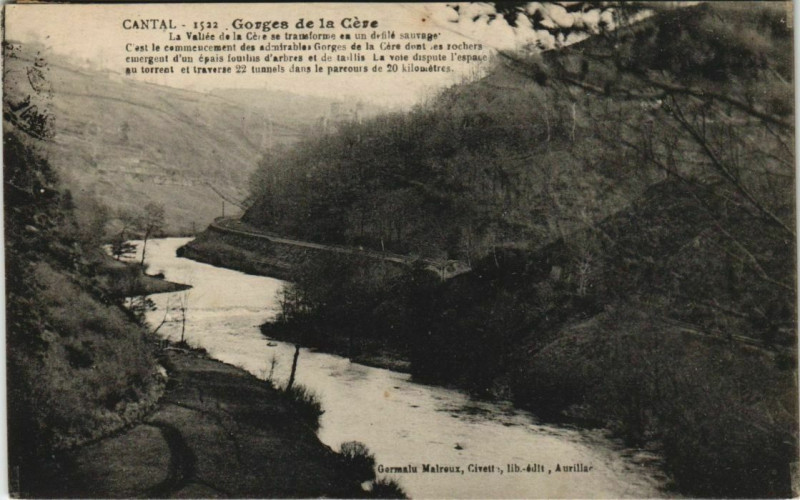 Carte postale ancienne Gorges de la Cere France