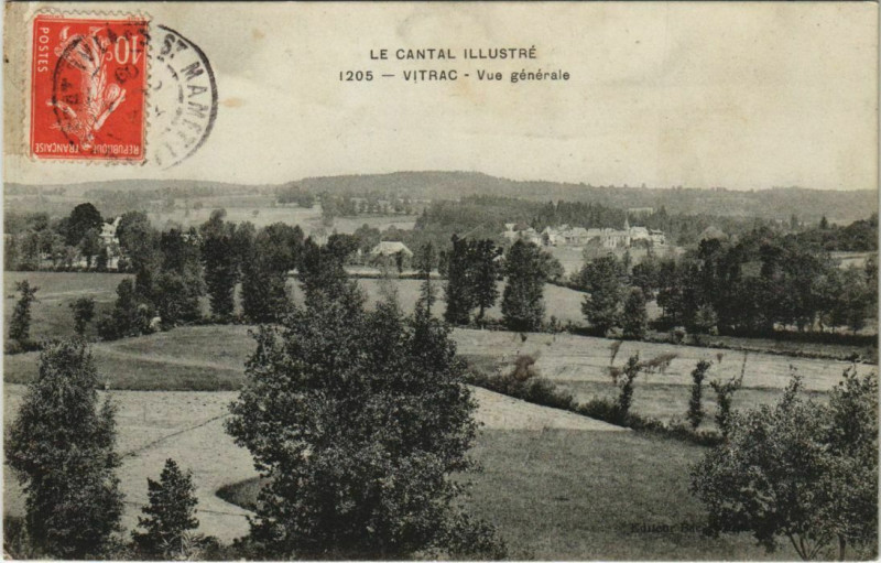 Carte postale ancienne Vitrac vue generale France à Vitrac