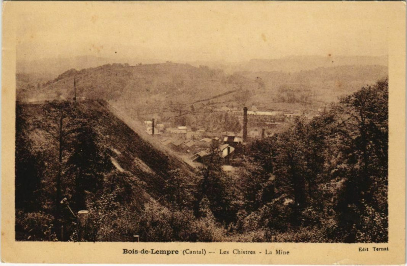 Carte postale ancienne Bois de Lempre Les Chistres, La Mine France