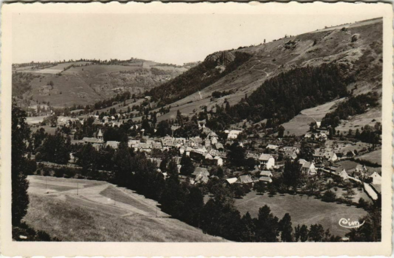 Carte postale ancienne Fontanges vue generale France à Fontanges