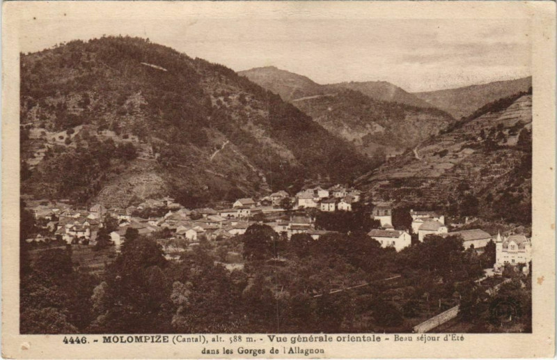 Carte postale ancienne Molompize vue generale France à Molompize
