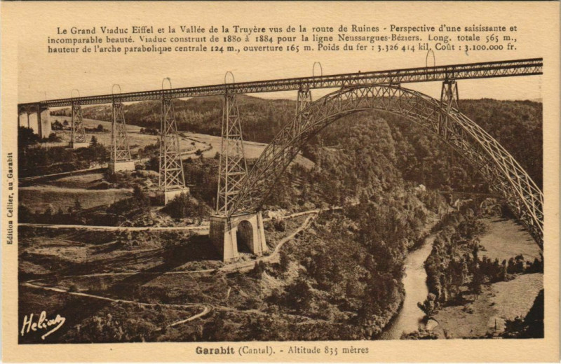 Carte postale ancienne Viaduc de Garabit France