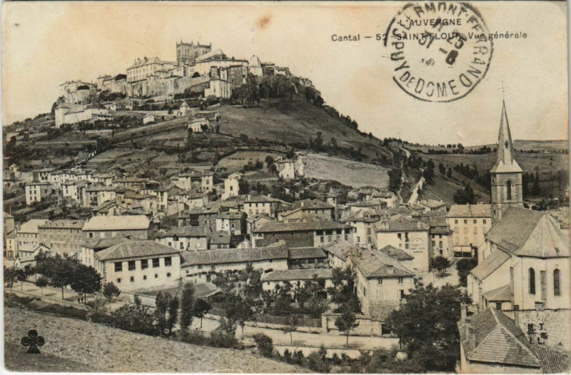 Carte postale ancienne Saint-Flour - Vue générale à Saint-Flour