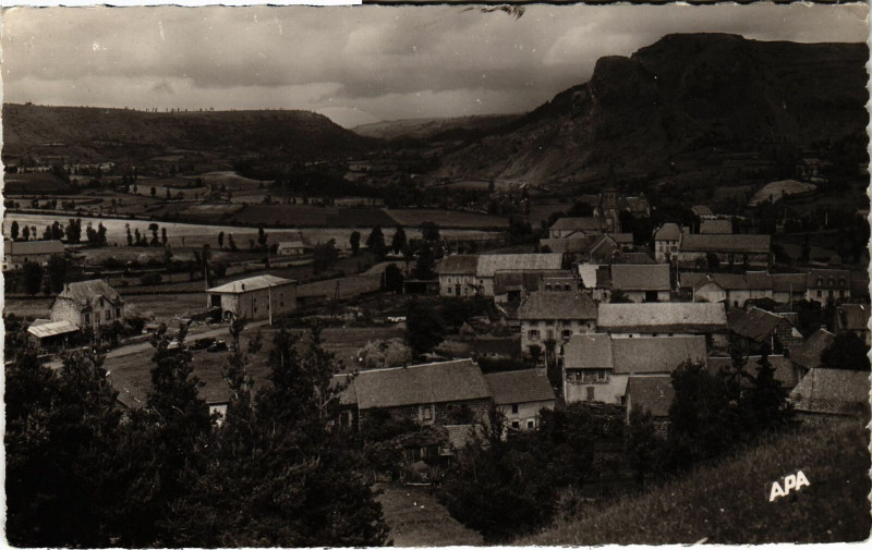 Carte postale ancienne Neusargues Bourg vu du Calvaire Cantal