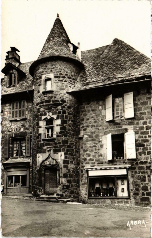 Carte postale ancienne Vic Sur Cere Maisons des Princes Cantal