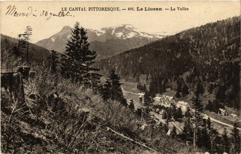 Carte postale ancienne Le Lioran - La Vallée