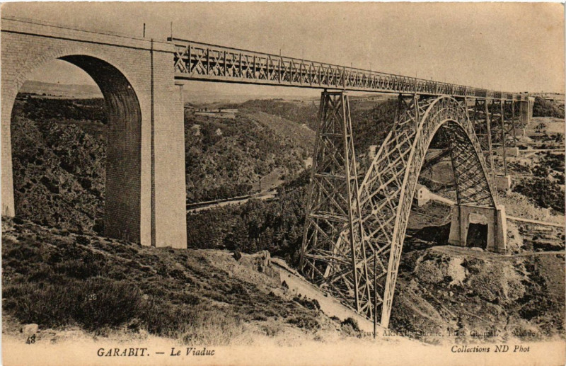 Carte postale ancienne Garabit - Le Viaduc