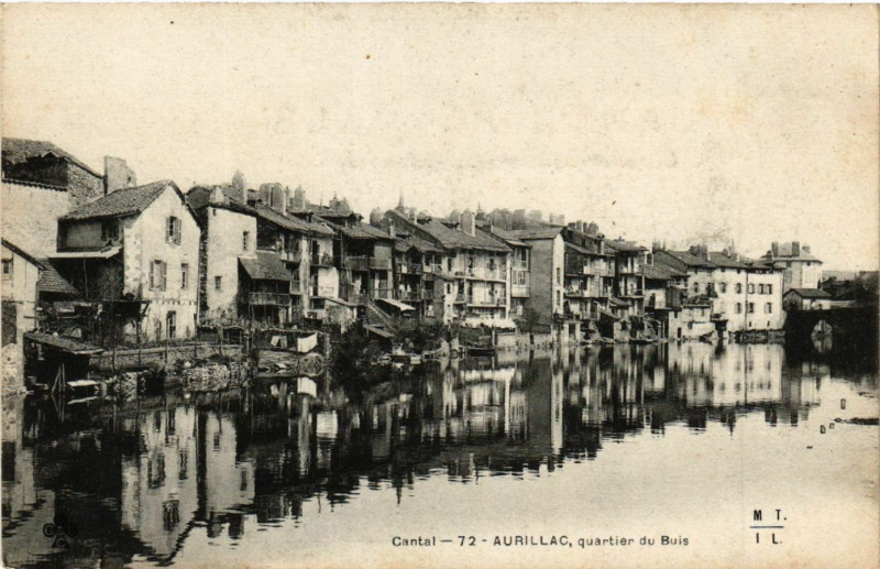 Carte postale ancienne Aurillac - Quartier du Buis à Aurillac