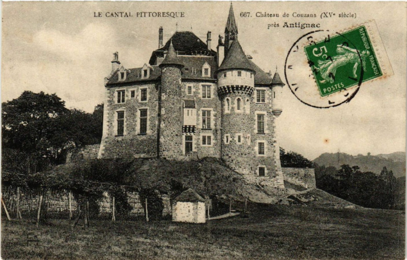 Carte postale ancienne Antignac - Chateau de Couzans - pres Antignac à Antignac