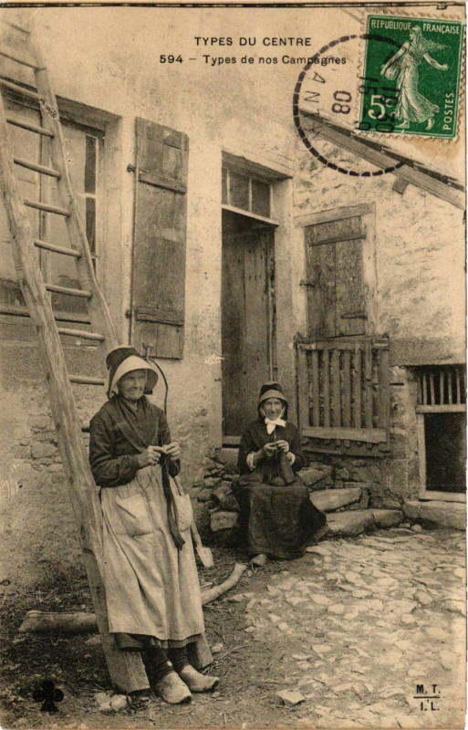 Carte postale ancienne Types du Centre - Types de nos Campagnes