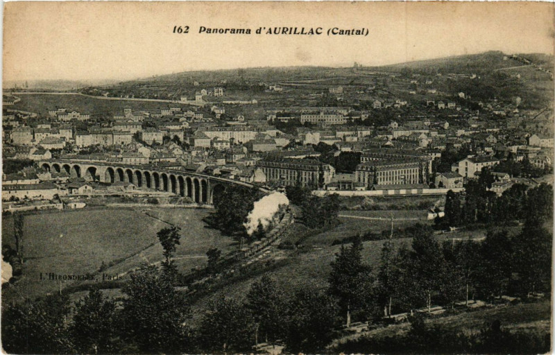 Carte postale ancienne Panorama d'Aurillac à Aurillac