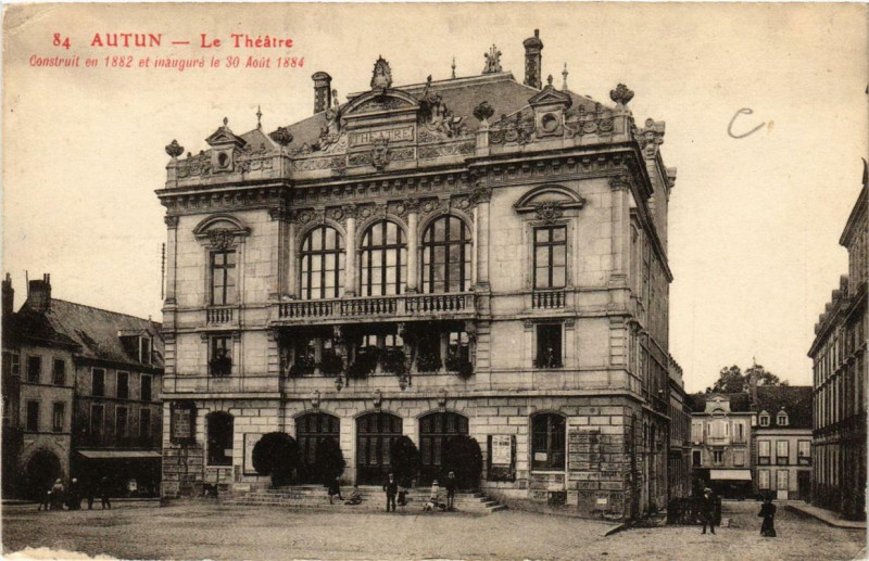 Carte postale ancienne Autun Le Théatre à Autun