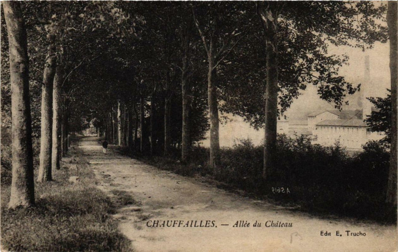 Carte postale ancienne Chauffailles Allée du Chateau à Chauffailles