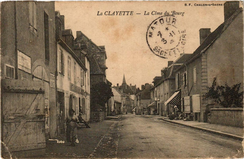 Carte postale ancienne La Clayette La Cime du Bourg à La Clayette