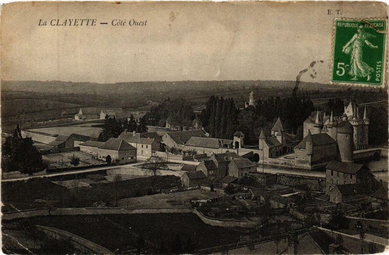 Carte postale ancienne La Clayette coté Ouest à La Clayette