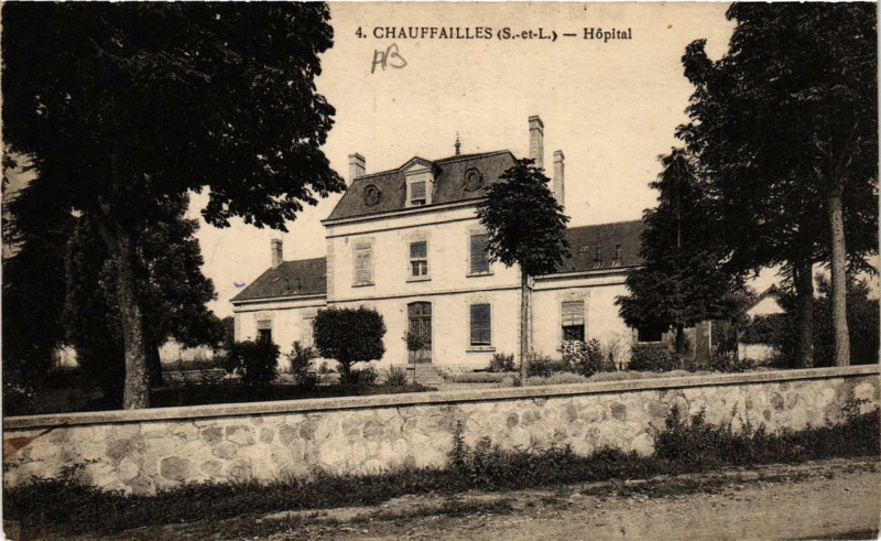 Carte postale ancienne Chauffailles Hopital à Chauffailles