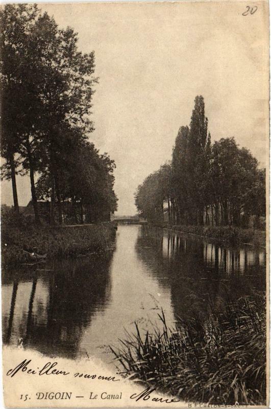 Carte postale ancienne Digoin Le Canal à Digoin