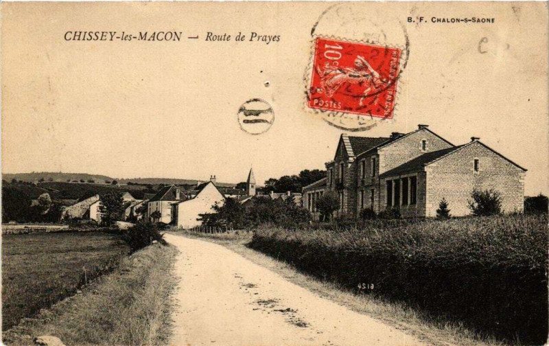 Carte postale ancienne Macon Route de Prayes à Mâcon