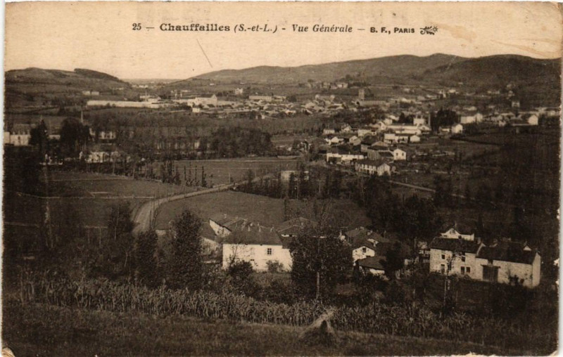 Carte postale ancienne Chauffailles Vue générale à Chauffailles