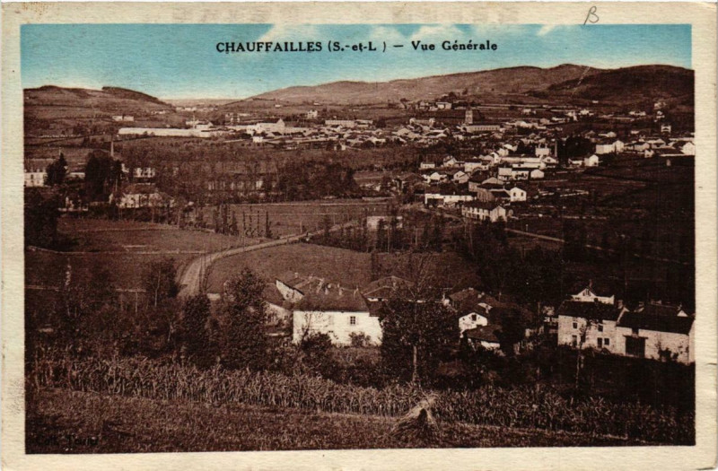 Carte postale ancienne Chauffailles Vue générale à Chauffailles