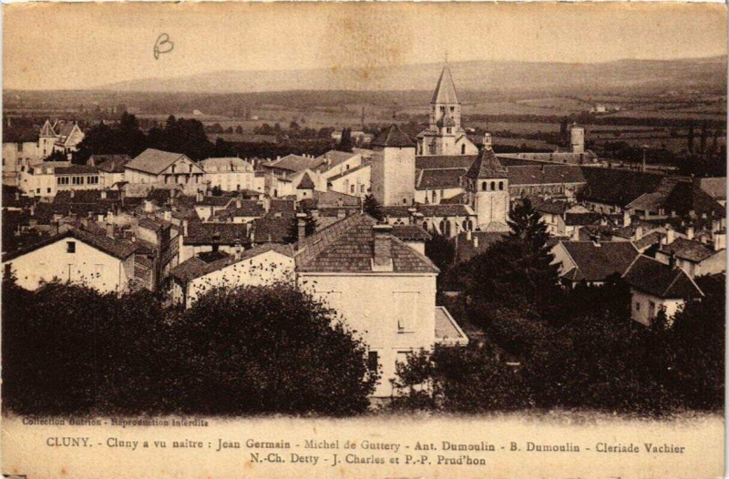 Carte postale ancienne Cluny Cluny a vu naitre: Jean Germain à Cluny