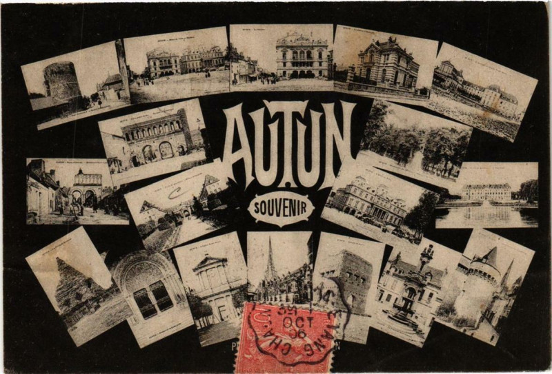 Carte postale ancienne Autun Souvenir à Autun