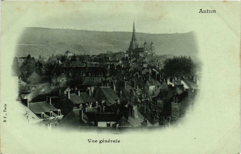 Carte postale ancienne Autun Vue générale à Autun