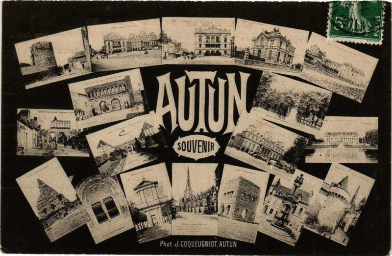 Carte postale ancienne Autun Souvenir à Autun