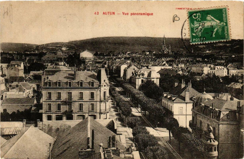 Carte postale ancienne Autun Vue Panoramique à Autun