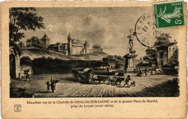 Carte postale ancienne Chalon-sur-Saone - Deuxieme vue de la Citadelle à Chalon-sur-Saône