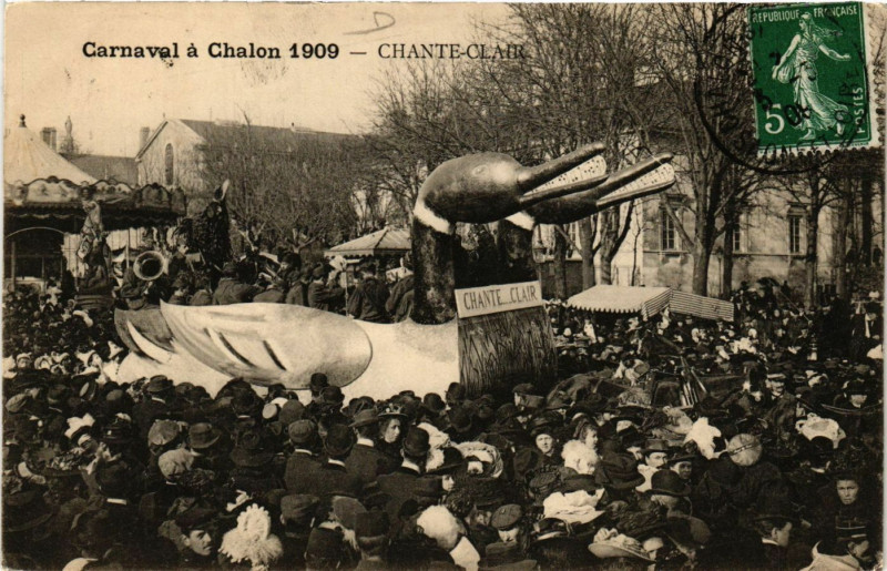 Carte postale ancienne Chalon-sur-Saone - Carnaval 1909 - Chate-Clair à Chalon-sur-Saône