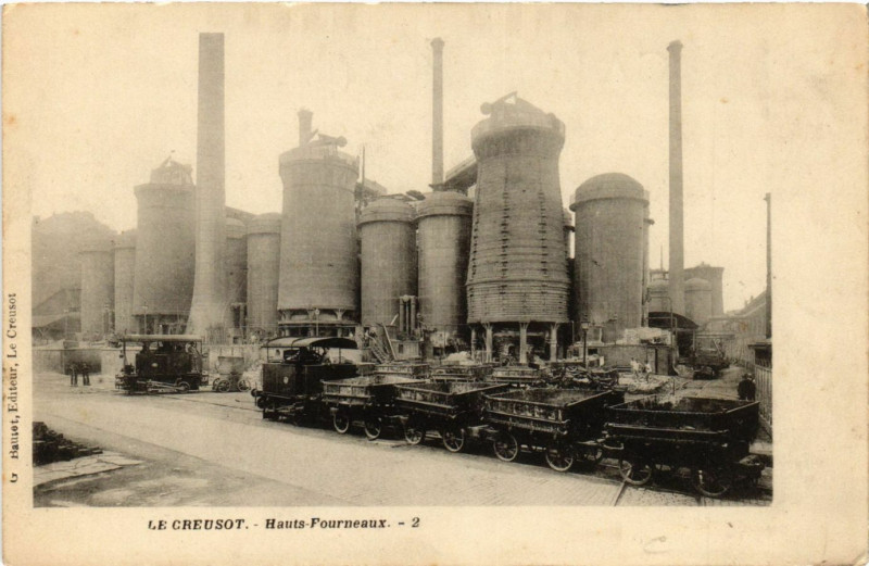 Carte postale ancienne Le Creusot - Hauts-Fourneaux au Creusot